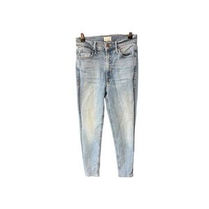 MOTHER Faded Blue Cropped Jeans